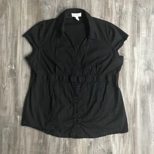 Tomorrow's Mother Snap Front Maternity Shirt Large